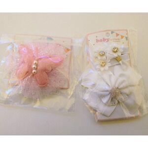 Baby Butterfly Sparkle Infant Youth Girls Hair Clip Set Lot D'Bello Accessories